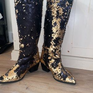 KNEE HIGH SEQUIN WESTERN COWBOY BOOTS COACHELLA /STAGECOACH ✨✨COUNTRY festival